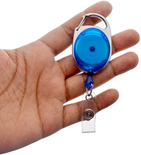 Bulk 25 Pack - Custom Printed Badge Reels with Carabiner Clip - Oval Shaped  Customized Retractable Lanyard for Nurse, Corporate Logo, Personalized  Brands - Full Color Print by Specialist ID (Blue) : : Office  Products