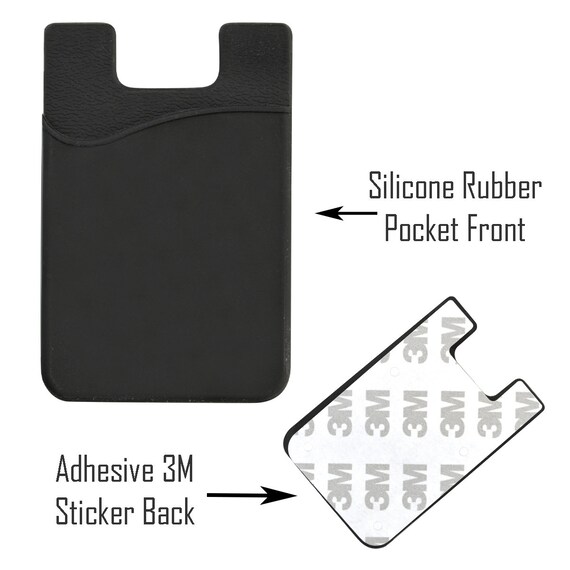 Silicone Cell Phone Wallet Free Shipping! Adhesive Back