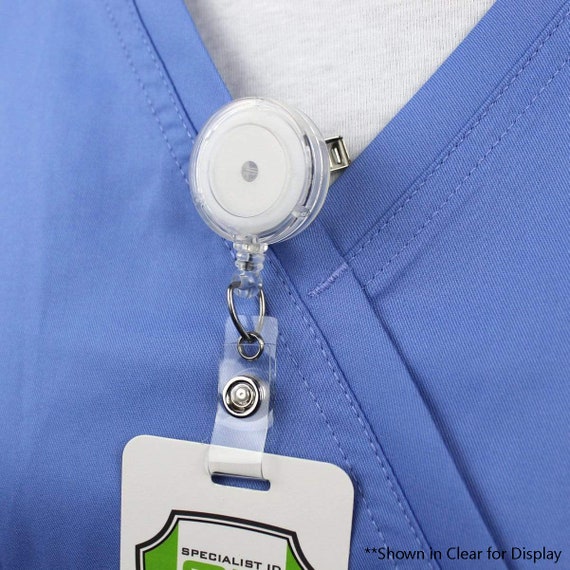 Bulk 100 Green Translucent Badge Reels - !! - Cute Retractable Round ID Badge Holder w/ Swivel Alligator Clip - Crafting Supplies