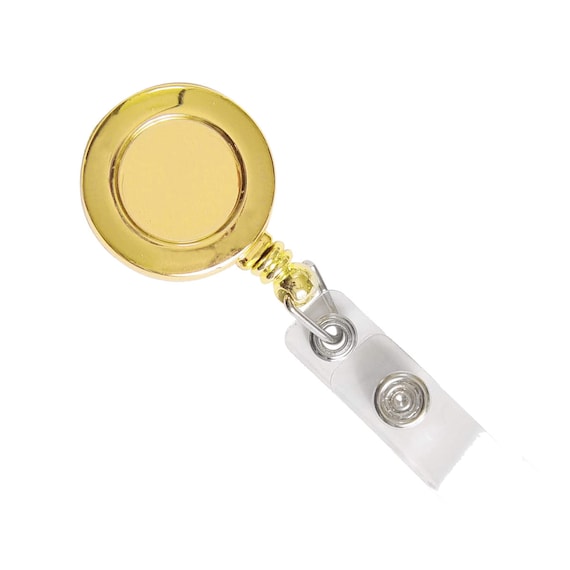 25 Pack Gold Badge Reel Free Ship Belt Clip Retractable ID Holders