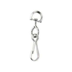 25 - Small Metal Swivel J Hook Clips - 1/2" D Ring for Craft Making - 1 1/4" Spring Snap Clasp for DIY Face Mask Lanyards