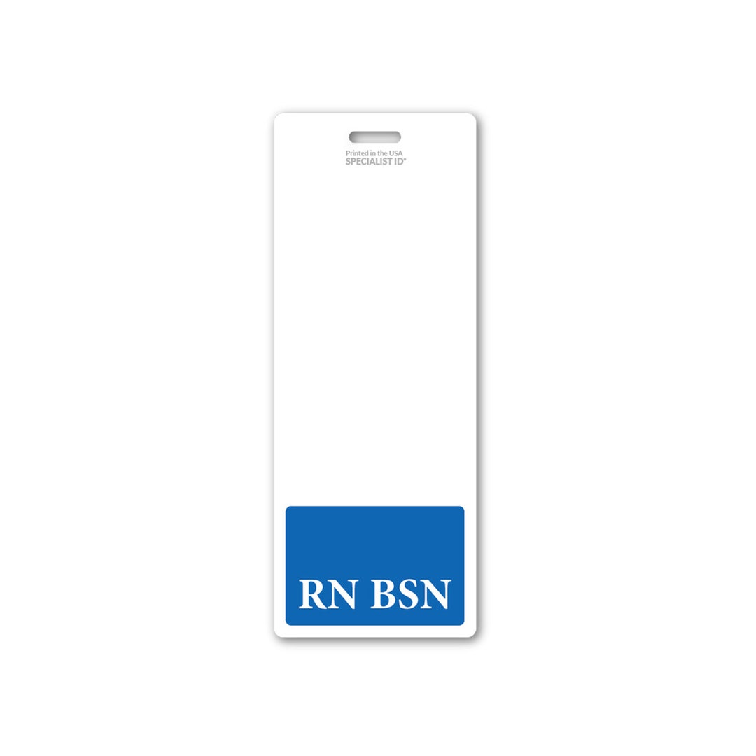 Badge Buddy RN BSN Vertical Extra Long Free Ship Oversized ID Badge