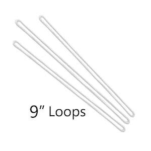 May include: Three silver 9-inch loops.