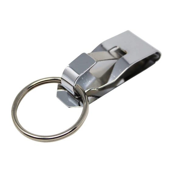 4 Pcs Belt Key Holder Clips, Stainless Steel Security Belt Clip