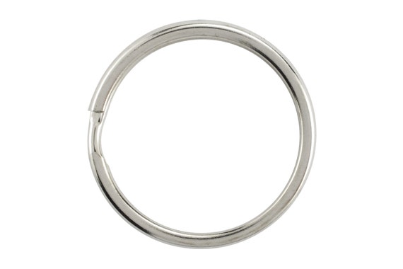 10 Pack - Extra Large Key Rings - 1.25 Inch Heat Treated - Heavy Duty  Sturdy Metal Split Ring Keychains by Specialist ID