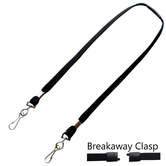 Reflective SAFETY FIRST Lanyard with Breakaway Clasp & Swivel Hook