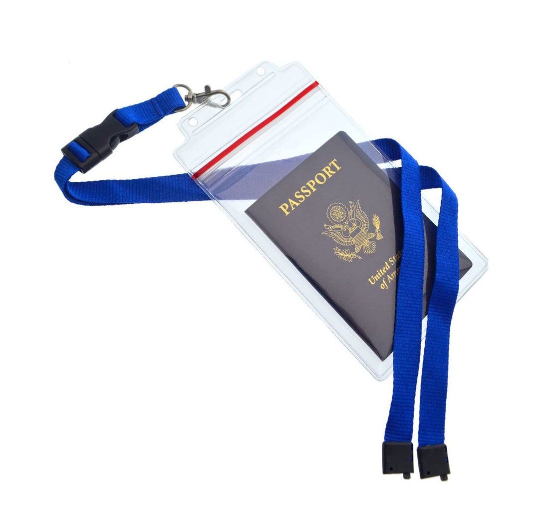 2 Pack Passport Holders With Lanyard Free Shipping Vertical Water