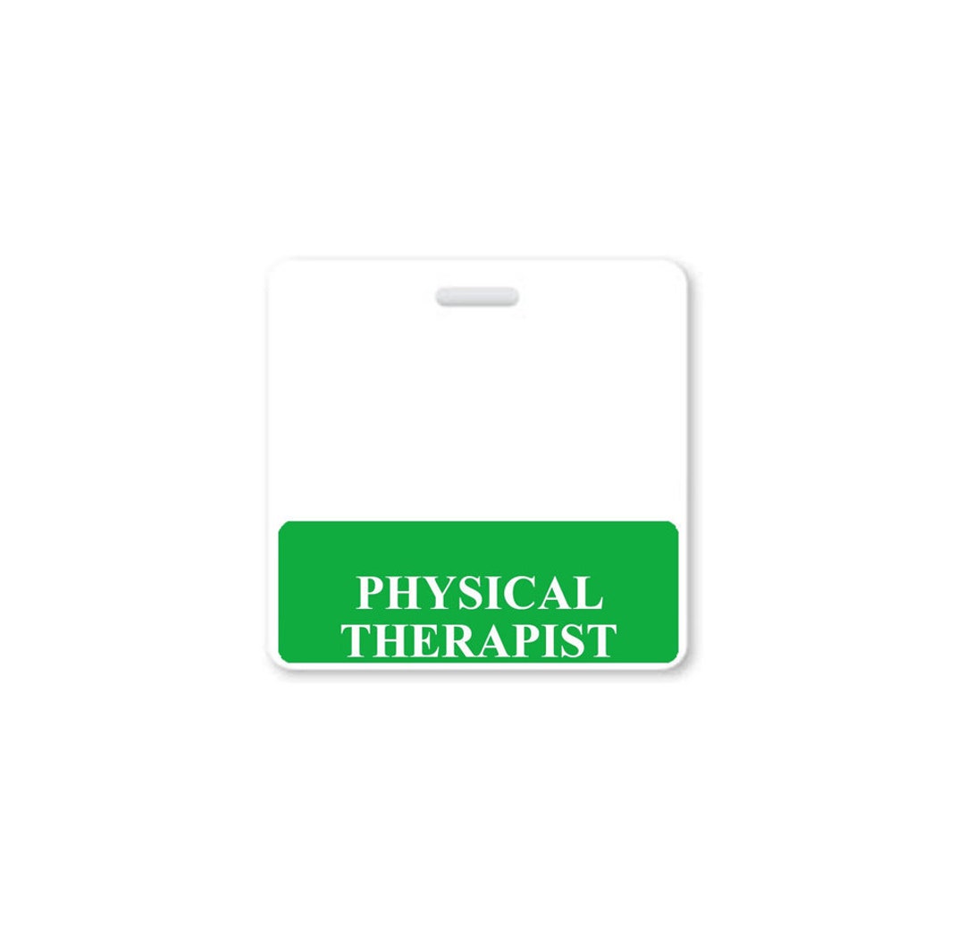 PHYSICAL THERAPIST Badge Buddy Free Shipping Badge Buddies for Physical  Therapists pts Horizontal Id Badge Backer Green Border -  Canada