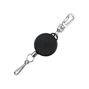 2 - Retractable Ski Pass Holder - Heavy Duty Seasons Badge Reel - Attach Metal Carabiner Clip to Belt Loop or Coat Zipper