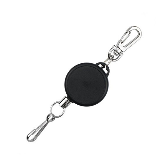 2 Pack Small Heavy Duty Retractable Badge Holder Reels, Will Well Metal ID  Badge Holders with Belt Clip Key Ring for Name Card Keychain [All Metal