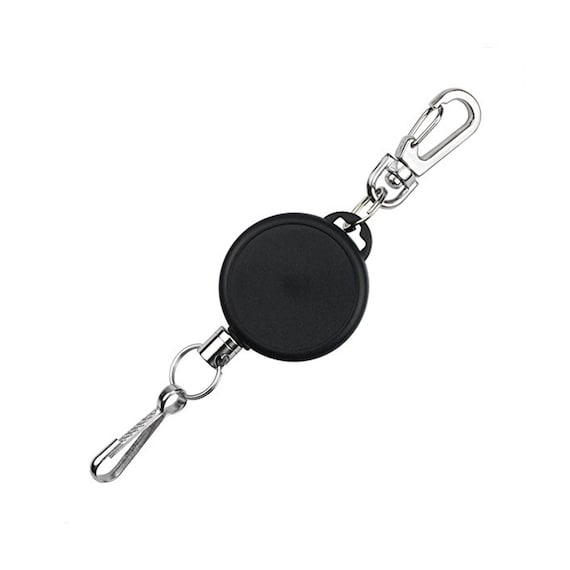 5 retractable Ski Pass Holder Heavy Duty Seasons Badge Reel Free Shipping  Attach Metal Carabiner Clip to Belt Loop or Coat Zipper -  Canada