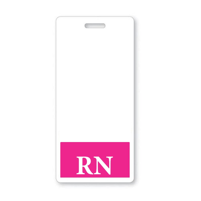 Pink RN Badge Buddy bb-rn-Pink-V Free Shipping! Wear Behind VERTICAL ID Badge Hot Pink Badge Buddy for Registered Nurses