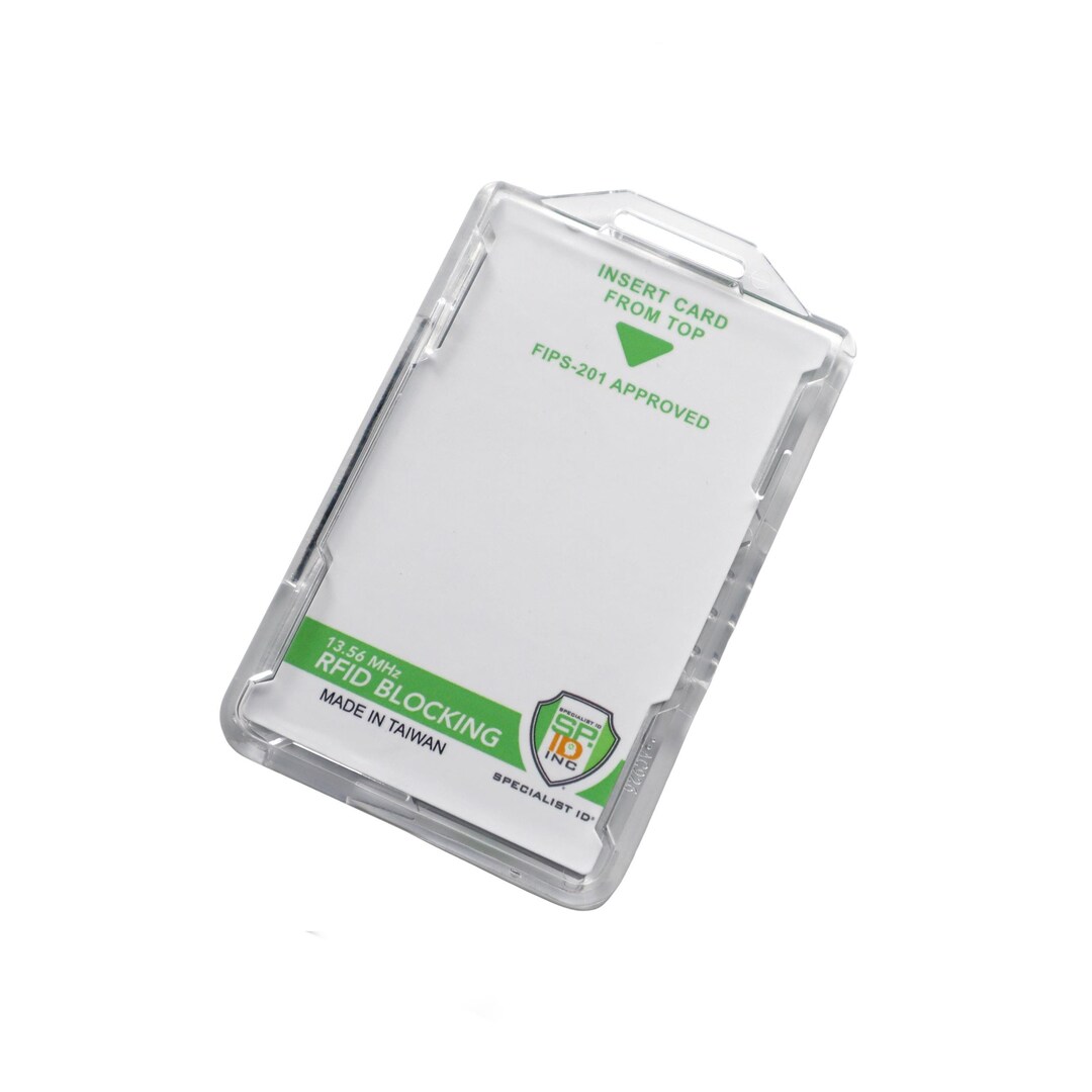RFID Badge Holder - Dual-sided Smart Card Protector for CAC, TWIC, Piv ...