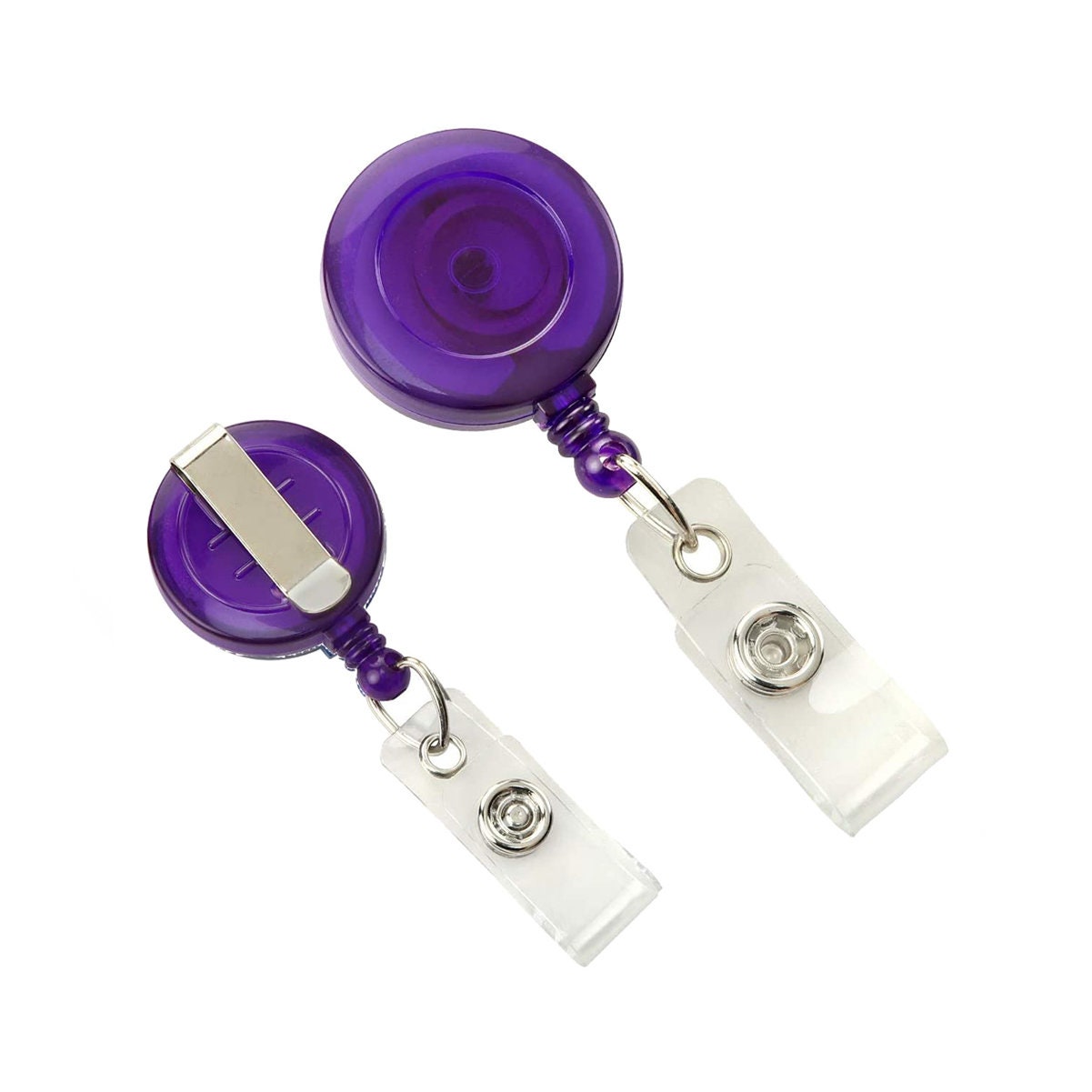10 Translucent Purple Badge Reels Free Shipping Belt Clip Retractable ID  Holders 1 1/4 Round Blanks DIY Bulk Crafting Supplies -  Ireland