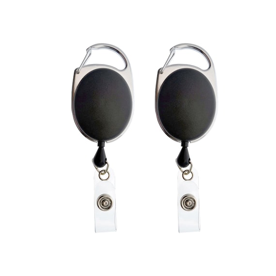 2 Pack Retractable Badge Reel Free Shipping Carabiner Clip