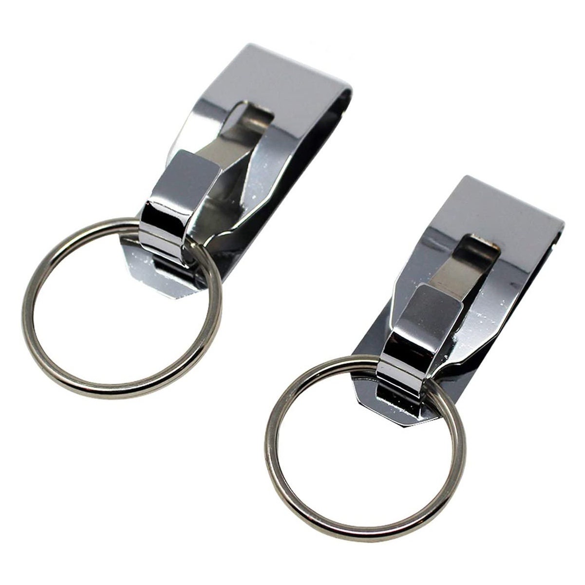 Deezio Belt Key Holder Key Ring Security Belt Clip-On Key Chain, Pack of 2