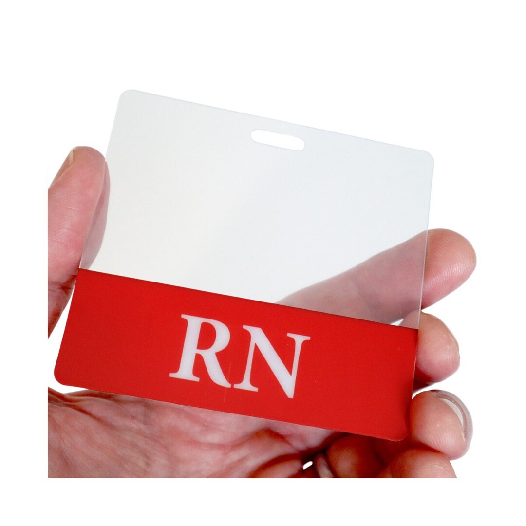 Clear RN Badge Buddy Horizontal - Free Shipping! Registered Nurse ID ...