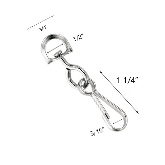 Zinc Plated Steel Safety Spring Snap Hook, 3-1/8-in