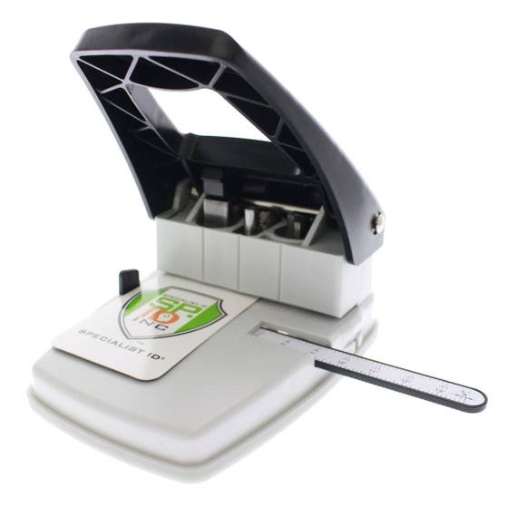 HD Table Top Badge Slot Punch for ID Cards - Works with All PVC Cards and ID Card Printers (Punches One Card at A Time)