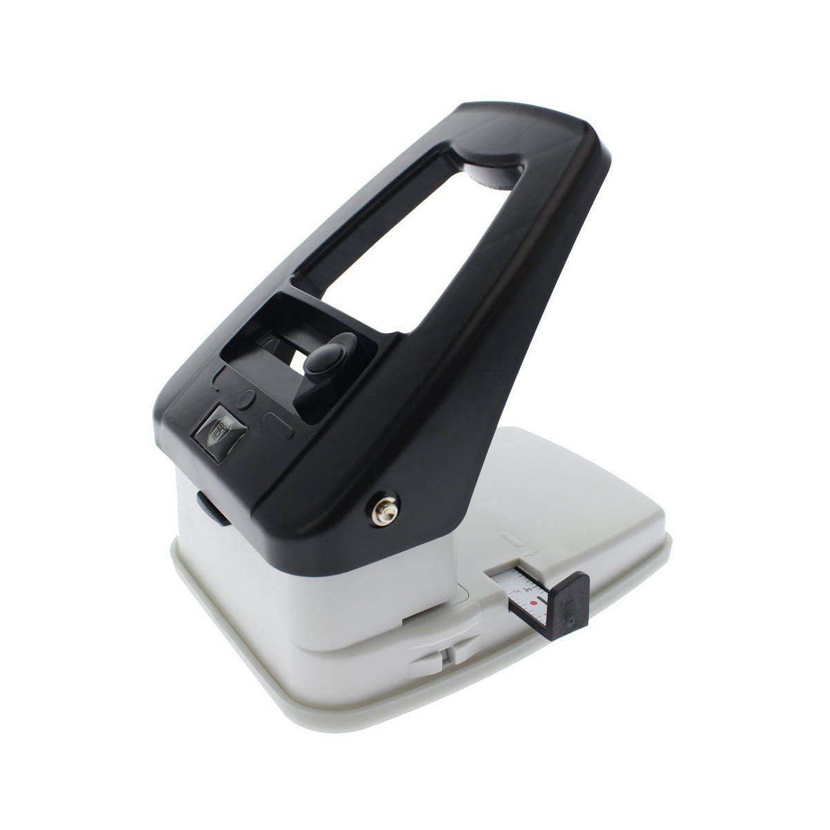 Heavy Duty Stapler Style ID Badge Slot Hole Punch (Rectangle) - with Adjustable Guides and Non-Skid Base for PVC & Plastic and Laminated Paper Cards