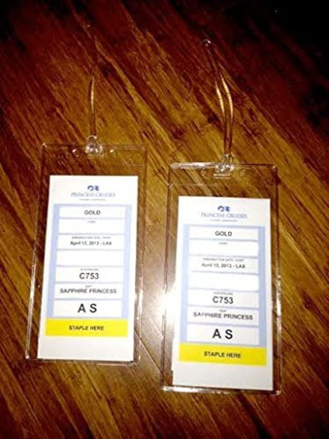 5 Clear Luggage Tags FREE Ship Cruise Ship Luggage Tags Etsy