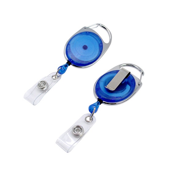 5 Pack Retractable Badge Clip Free Ship Carabiner and Belt Clip