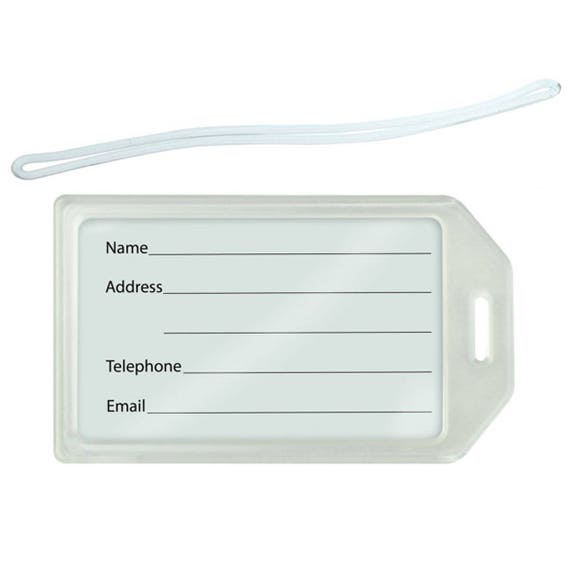 Plastic luggage tag covers sale