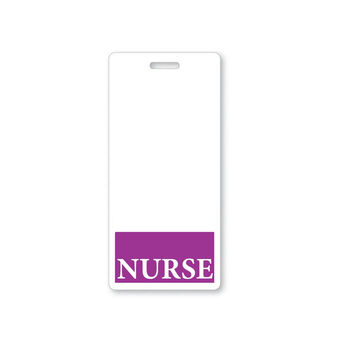 RN Badge Buddy - Purple with Medical Icons - Vertical Badge Id Card for  Registered Nurses - by BadgeZoo