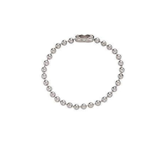 100pcs 4 10cm Silvery Tone Chains Alloy Connector Ball Beads Tag Clasp Keychain - Foto 4