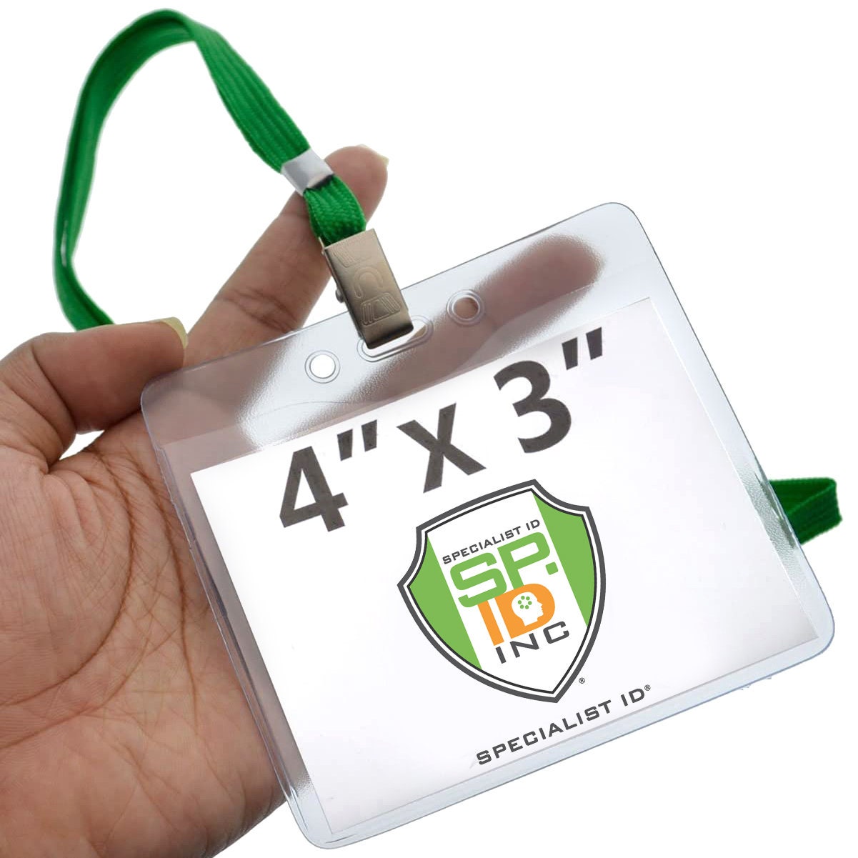 thumbnail image 2 of 10 Clear PVC Badge Sleeve Holders – 4x3 Inch For Vaccination Cards, ID, Or Documents 2 of 6