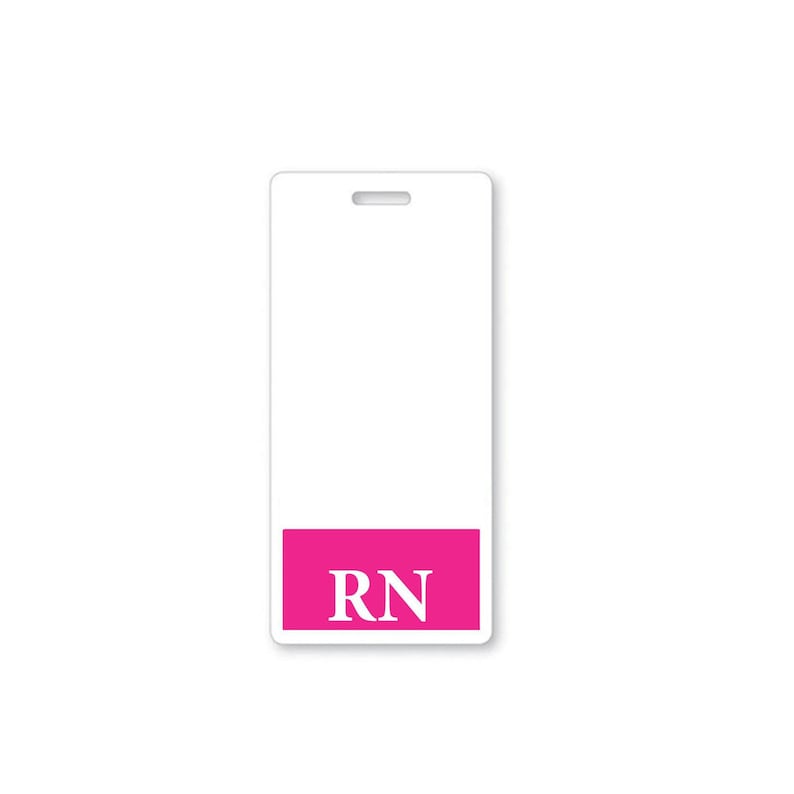 Pink RN Badge Buddy bb-rn-Pink-V Free Shipping! Wear Behind VERTICAL ID Badge Hot Pink Badge Buddy for Registered Nurses