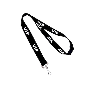 VIP Lanyard Keychain - Free Ship!  Safety Breakaway Neck Strap with Swivel Metal Clip for V.I.P. Personnel, DIY Party Pass, Sports Events