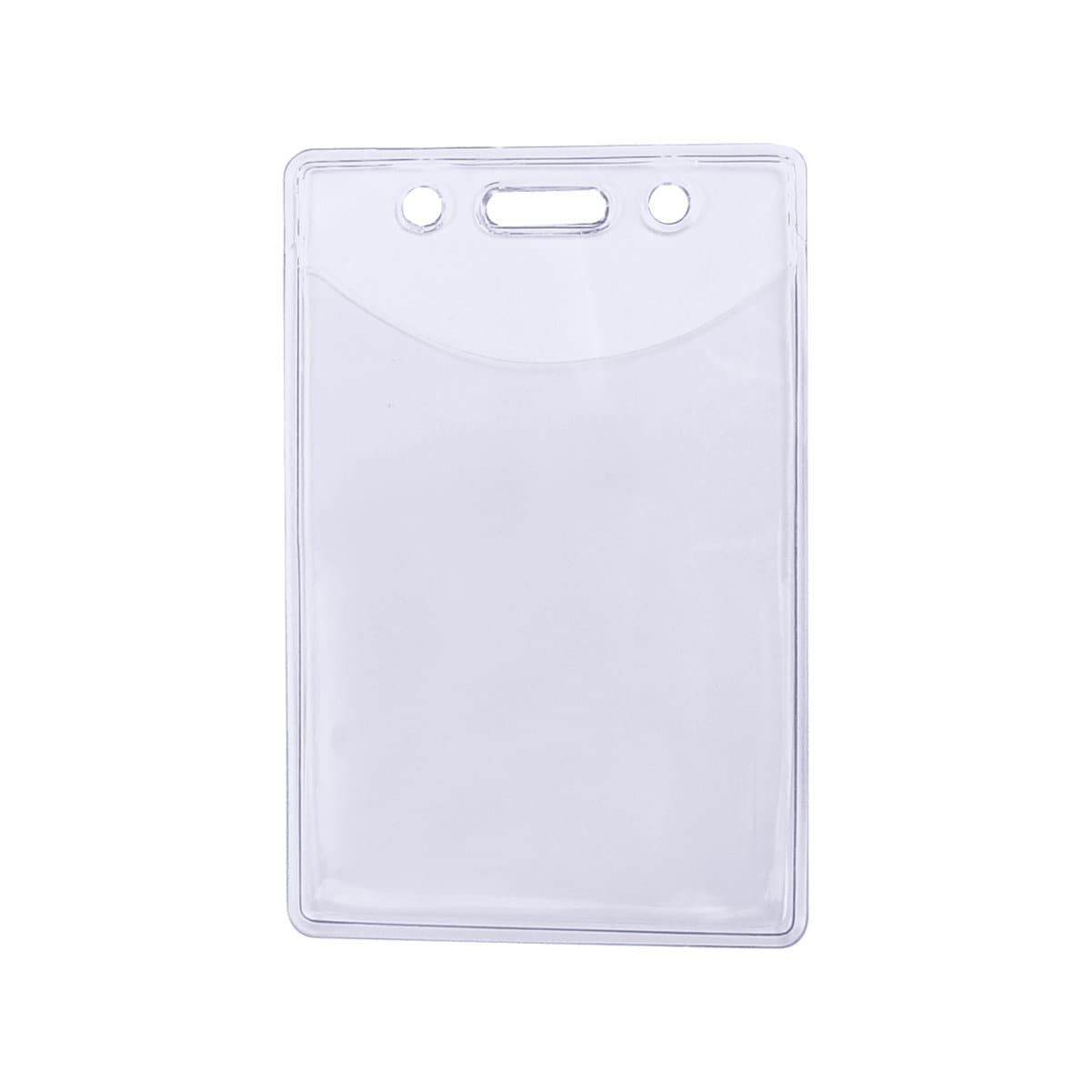 10Pcs Vertical Transparent Vinyl Plastic Clear ID Card Badge Holder-lq