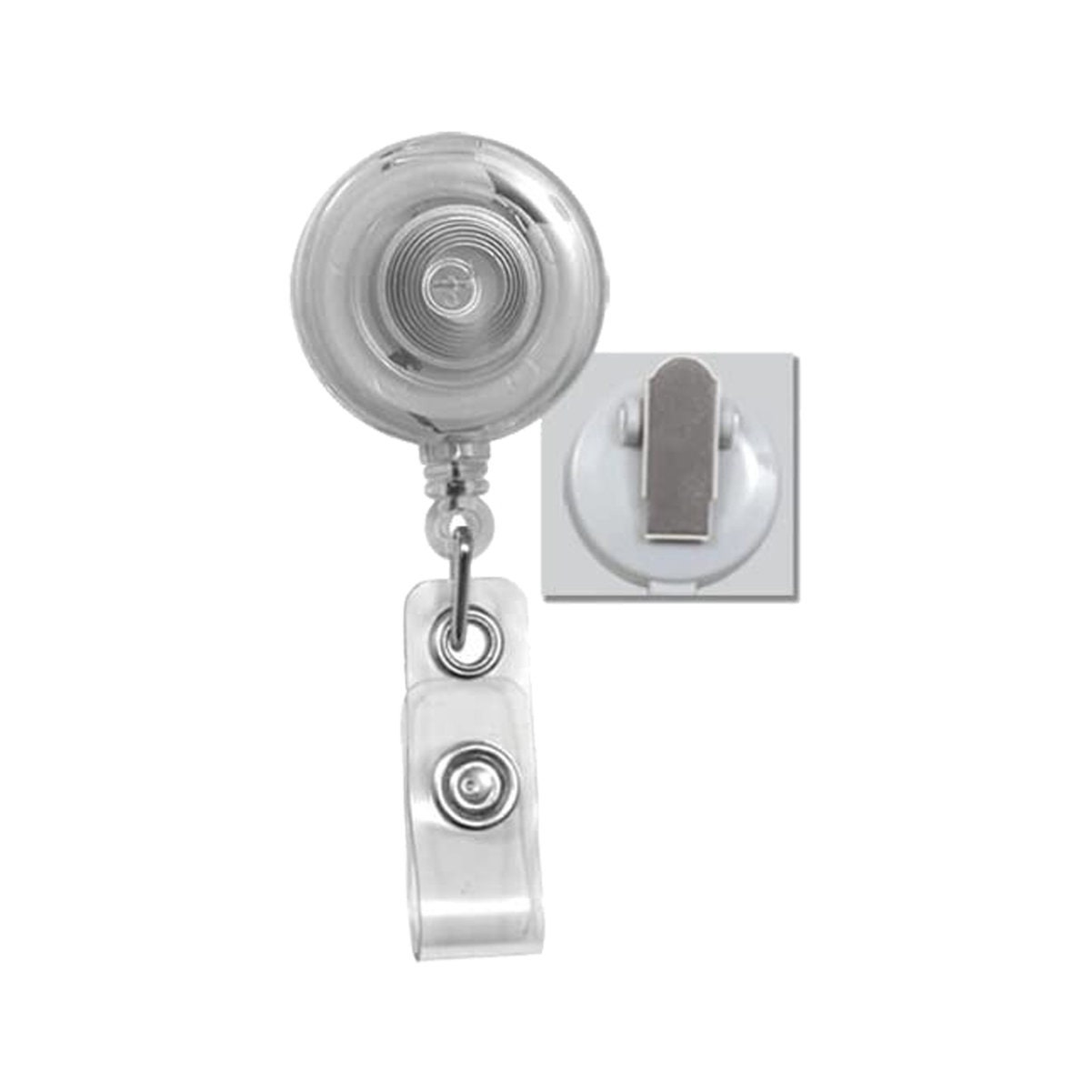 25 Pack - Clear Translucent Retractable ID Badge Reels with Alligator  Swivel Clip by Specialist ID (Clear)
