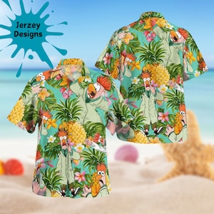 The Muppet show beaker Aloha 3D Hawaiian Shirt Print Tropical Summer Beach Gift For Men Youth Best Gift For Party Valentine Birthday