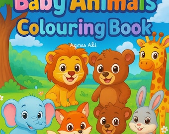 Baby Animals Coloring Book – Digital Download PDF