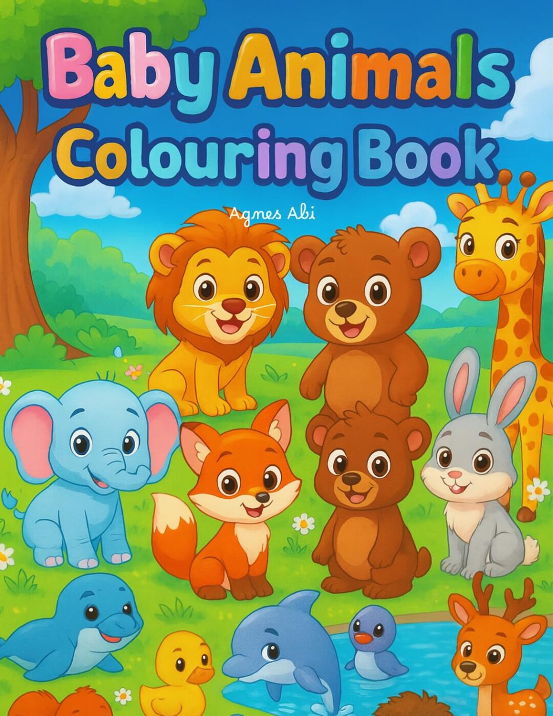 Baby Animals Coloring Book – Digital Download PDF - Etsy