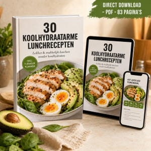 30 Koolhydraatarme Lunchrecepten / Makkelijk Meal-Prep Kookboek (Descargar PDF)