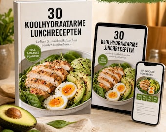 30 Koolhydraatarme Lunchrecepten | Makkelijk Meal-Prep Kookboek (PDF Download)