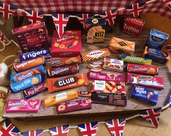 Galletas británicas en miniatura (PDF imprimible, escala 1/12)