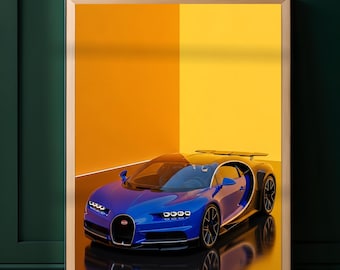 Bugatti Chiron Wall Art Print Poster: Hypercar Excellence (Digital Download)