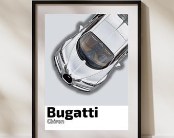 Bugatti Chiron Poster: Sleek Supercar Wall Art Print (Digital Download)