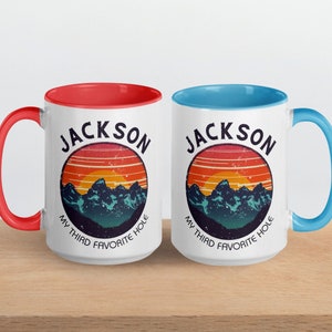 Jackson Hole Wyoming mug Grand Teton National Park Wyoming coffee mug My Third Favorite Hole tumbler Retro Mountain cup Teton Mountain Range