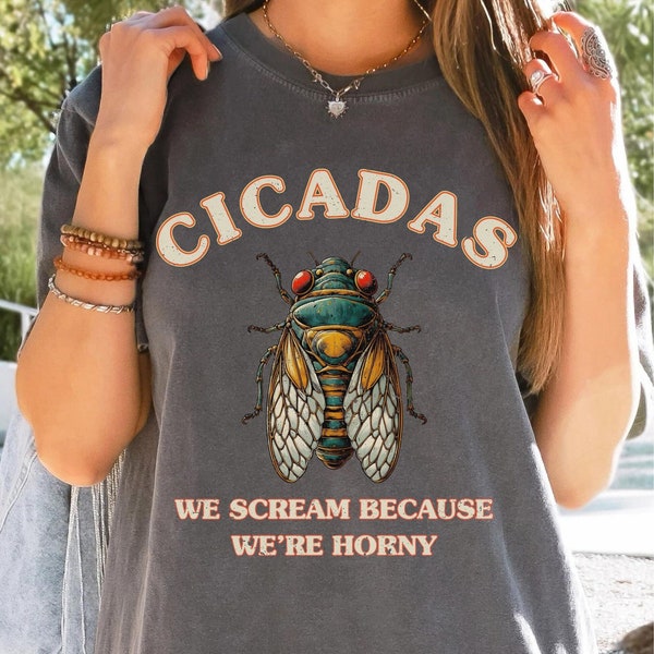 Year of Screaming Cicada Shirt, 2024 Cicada Brood XIX Brood XIII Graphic Shirt, Insect Bug Lover Gift, Insect Shirt For Entomologist