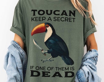 Toucan Keep a Secret shirt, Funny Bird Tshirt, Bird Pun Tee, Funny Animal Graphic Oversized t-shirt, Jungle Wildlife Shirt for Nature Lover
