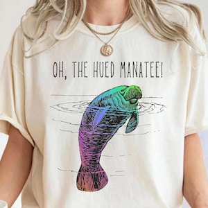 Animal Pun Manatee Tshirt, Hued Manatee T Shirt, Ocean Beach T-shirt, Manatee Beach Bum T-shirt Ocean Shirt Marine Animal Comfort Colors
