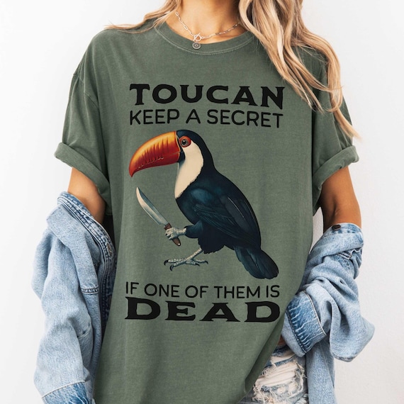 Toucan Keep a Secret shirt, Funny Bird Tshirt, Bird Pun Tee, Funny Animal  Graphic Oversized t-shirt, Jungle Wildlife Shirt for Nature Lover