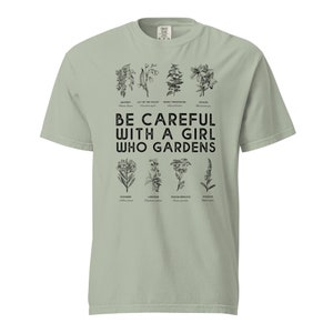 Deadly Toxic Plant shirt, Be Careful with a Girl Who Gardens Cottagecore Toxic Plant Sweatshirt, Deadly Poison Plant Witchy Sweatshirt