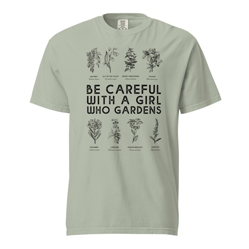 Deadly Toxic Plant shirt, Be Careful with a Girl Who Gardens Cottagecore Toxic Plant Sweatshirt, Deadly Poison Plant Witchy Sweatshirt