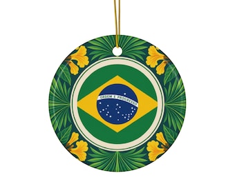 Ceramic Ornaments, 2-Side Print, (1pc, 3pcs, 5pcs, 10pcs)